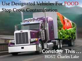 Truck with food logo on side